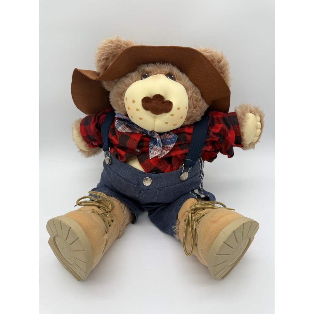 Furskins Vintage Teddy Bear With Boots And Bow Tie 22" Xavier Robert's 1984